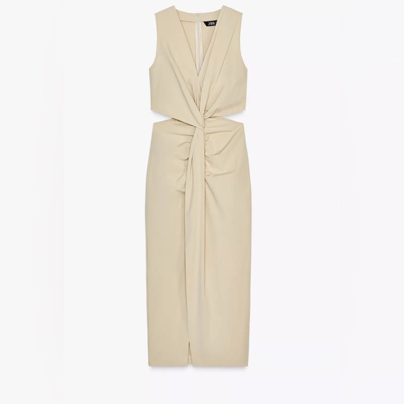 Zara cut out knot midi dress - Picture 5 of 7